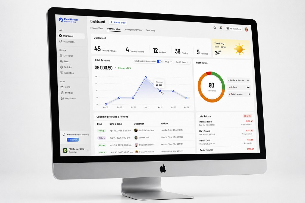 Fleet Finesse interface