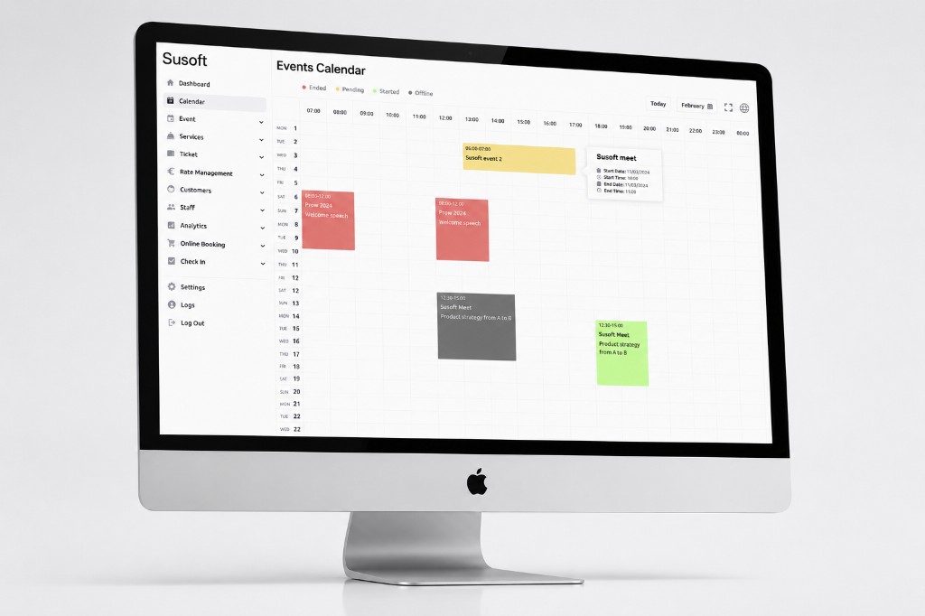 Susoft Event Management interface